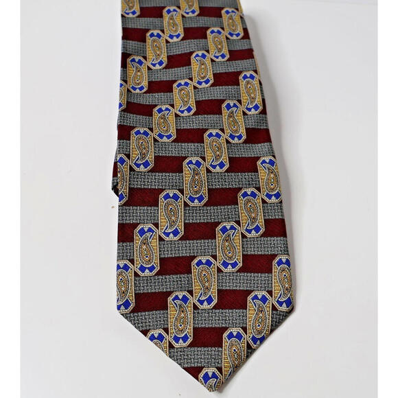 Vintage Christian Dior Monsieur Jewel Tones Paisley Silk‎ Tie Old Money Retro - Picture 1 of 5